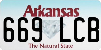 AR license plate 669LCB