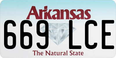 AR license plate 669LCE