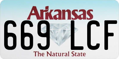 AR license plate 669LCF