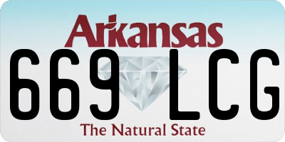 AR license plate 669LCG