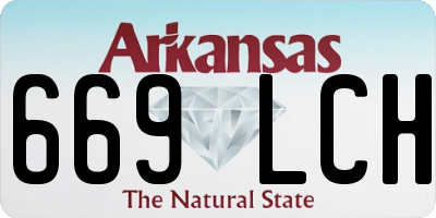 AR license plate 669LCH