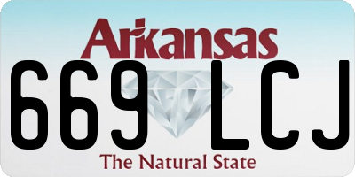 AR license plate 669LCJ