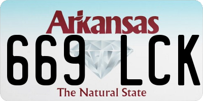 AR license plate 669LCK