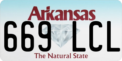 AR license plate 669LCL