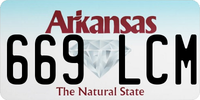 AR license plate 669LCM