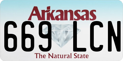 AR license plate 669LCN