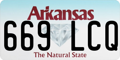 AR license plate 669LCQ