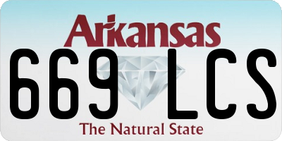 AR license plate 669LCS