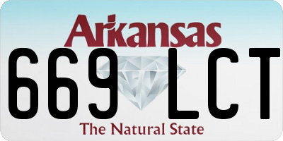 AR license plate 669LCT