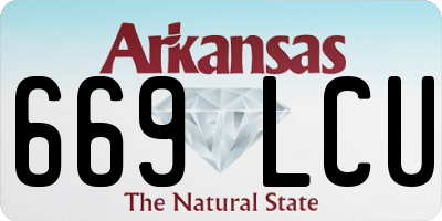 AR license plate 669LCU