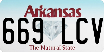 AR license plate 669LCV