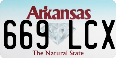 AR license plate 669LCX