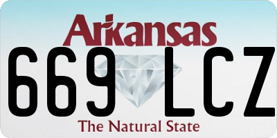 AR license plate 669LCZ
