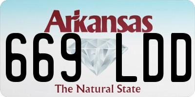 AR license plate 669LDD