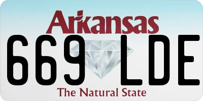 AR license plate 669LDE