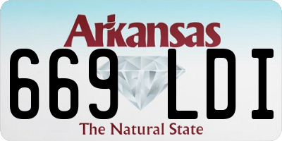 AR license plate 669LDI