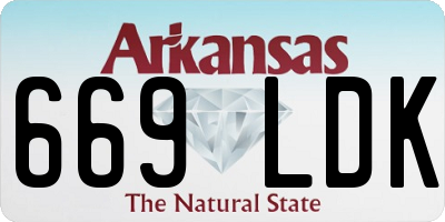 AR license plate 669LDK