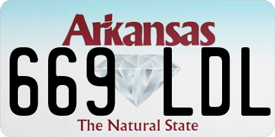 AR license plate 669LDL
