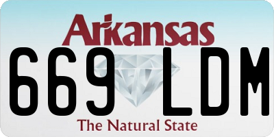 AR license plate 669LDM