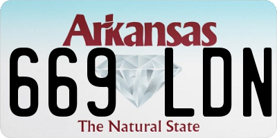 AR license plate 669LDN