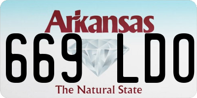 AR license plate 669LDO
