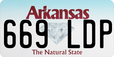 AR license plate 669LDP