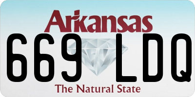 AR license plate 669LDQ