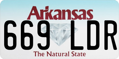 AR license plate 669LDR