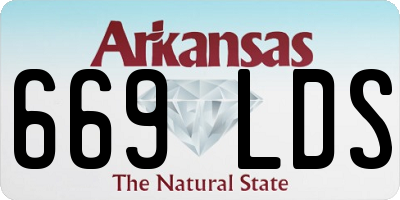 AR license plate 669LDS