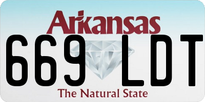 AR license plate 669LDT