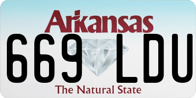 AR license plate 669LDU