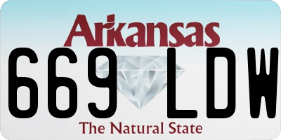 AR license plate 669LDW