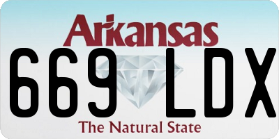 AR license plate 669LDX