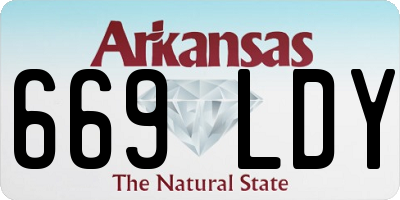 AR license plate 669LDY