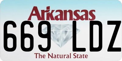 AR license plate 669LDZ