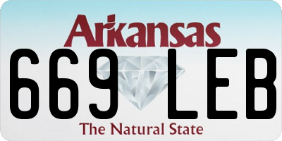 AR license plate 669LEB