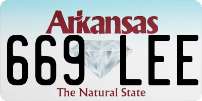 AR license plate 669LEE