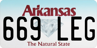 AR license plate 669LEG