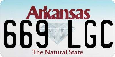 AR license plate 669LGC