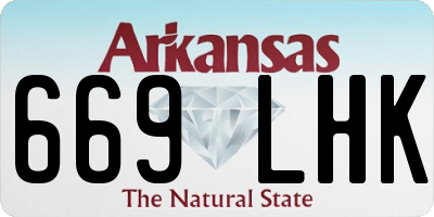 AR license plate 669LHK