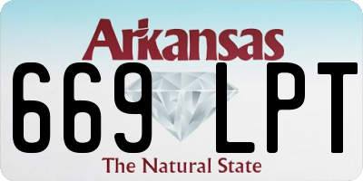 AR license plate 669LPT