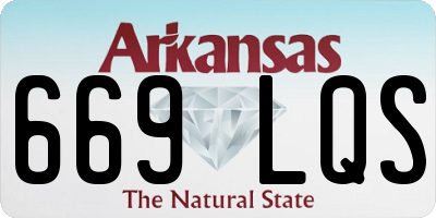 AR license plate 669LQS