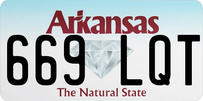 AR license plate 669LQT