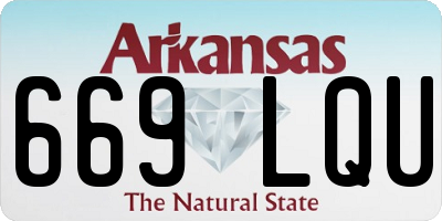 AR license plate 669LQU