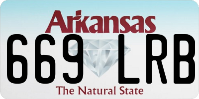 AR license plate 669LRB