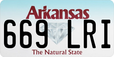AR license plate 669LRI