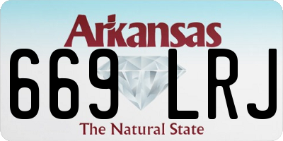 AR license plate 669LRJ