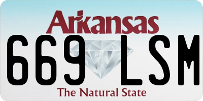 AR license plate 669LSM