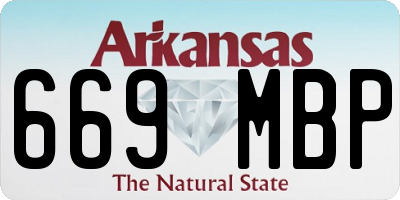 AR license plate 669MBP