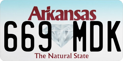 AR license plate 669MDK